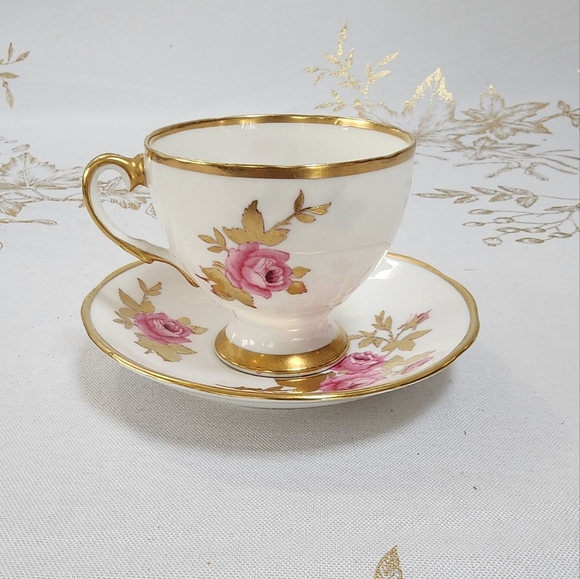 Salisbury Fine Bone China Tea Cup & Saucer - Vintage "Dijon" - Made in England. - Picture 3 of 11